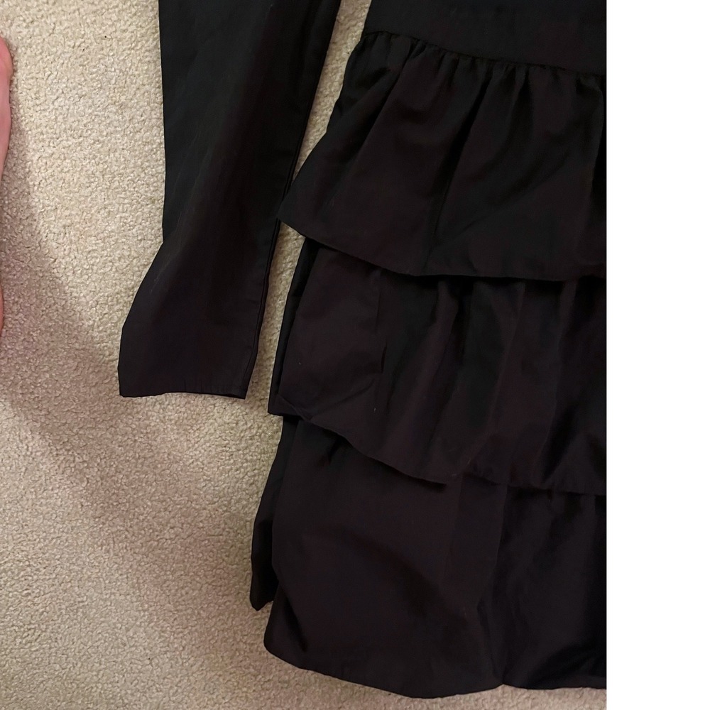 Ulla Johnson Women's‎ Amiri Black Puff Sleeve Tiered Ruffle Mini Dress- Size S - Picture 10 of 12